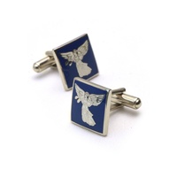 Blue and Silver Cuff Links